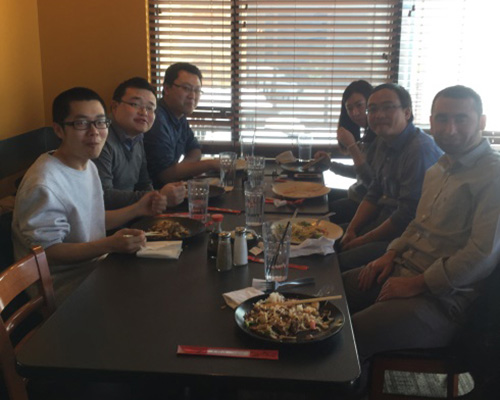 Group lunch at the HuHot restaurant