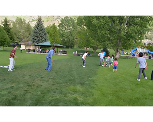 Annual joint gourp BBQ party at the Lundstrom Park