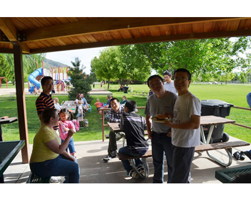 Annual joint gourp BBQ party at the Lundstrom Park