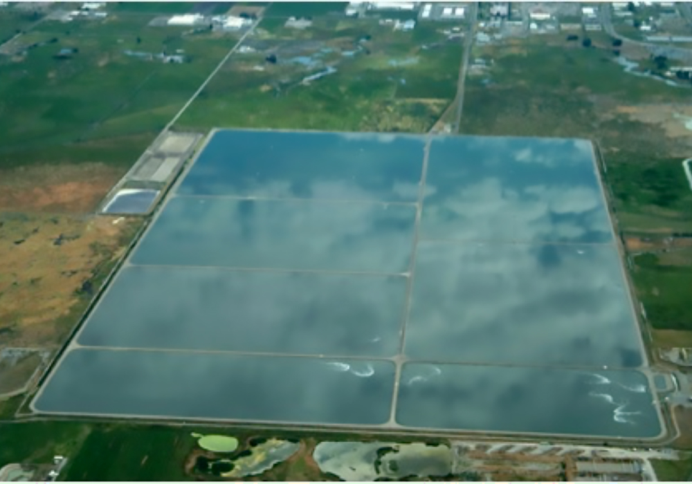 Ariel view of the logan city wastewater treatment facility