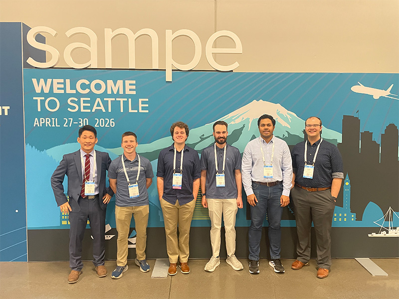 Nailed It! USU Students Take Podium-Positions at Their First Society for the Advancement of Material and Process Engineering Competition