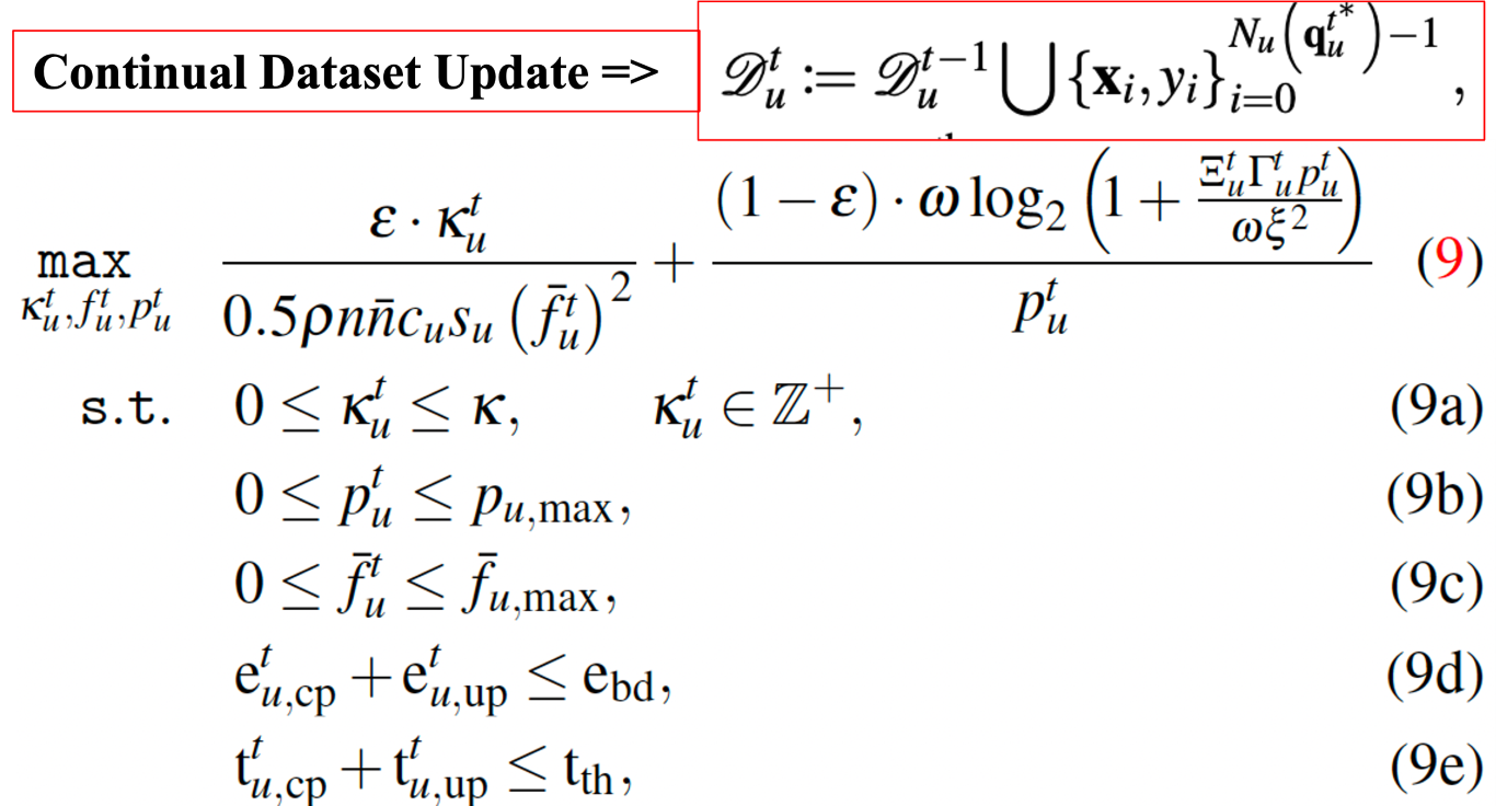 Continual Federated Learning for Resource-constrained Wireless Applications