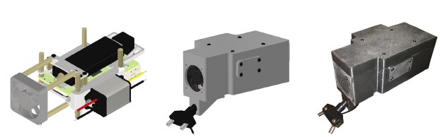 three various designs each computer modeled