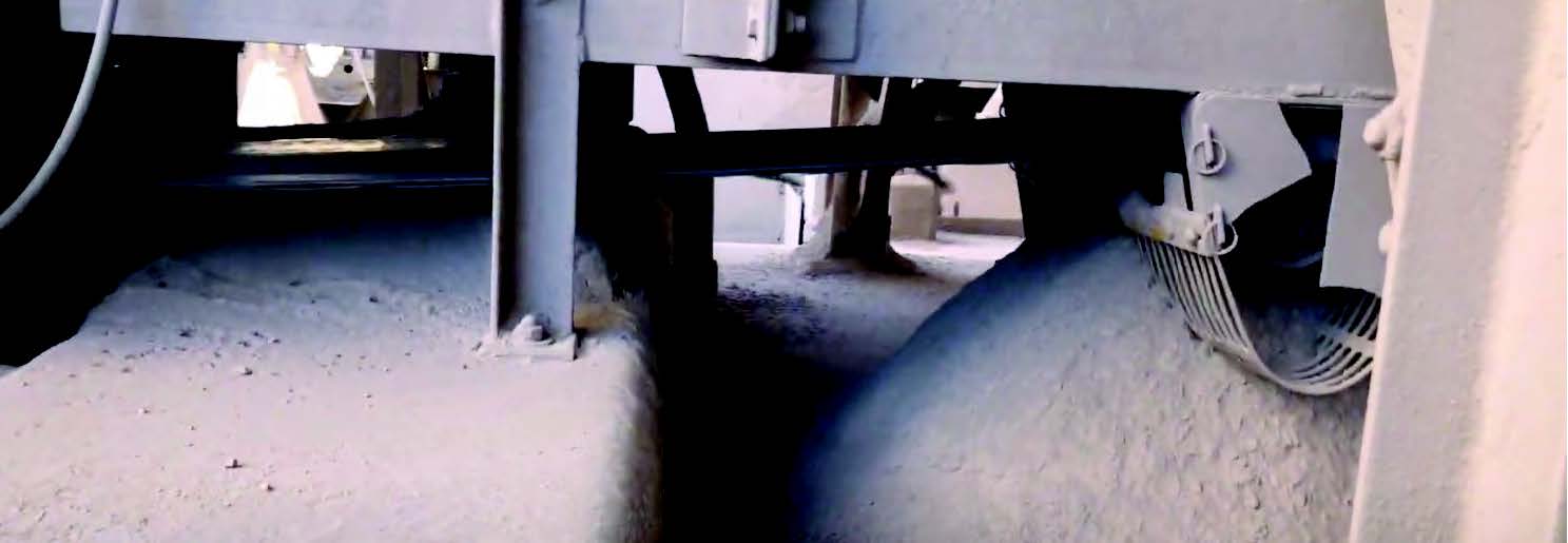 Shop covered in concrete dust