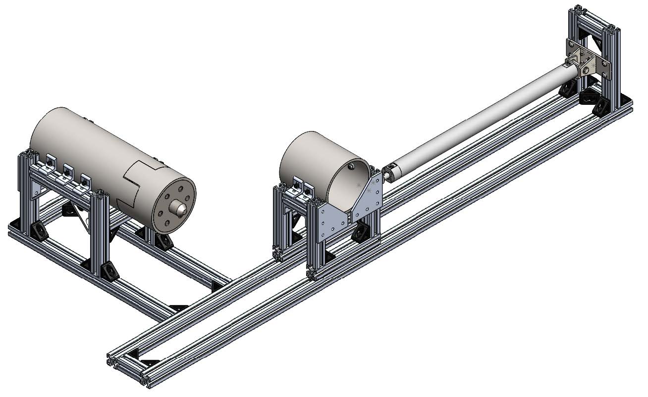 Rendered 3D model of locking mechanism