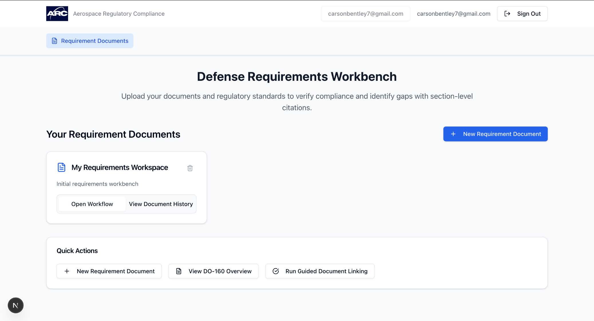 Screenshot of customer facing page