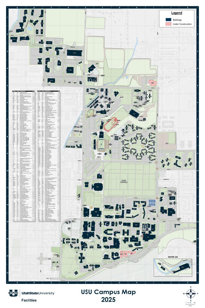 USU Campus Map 2025