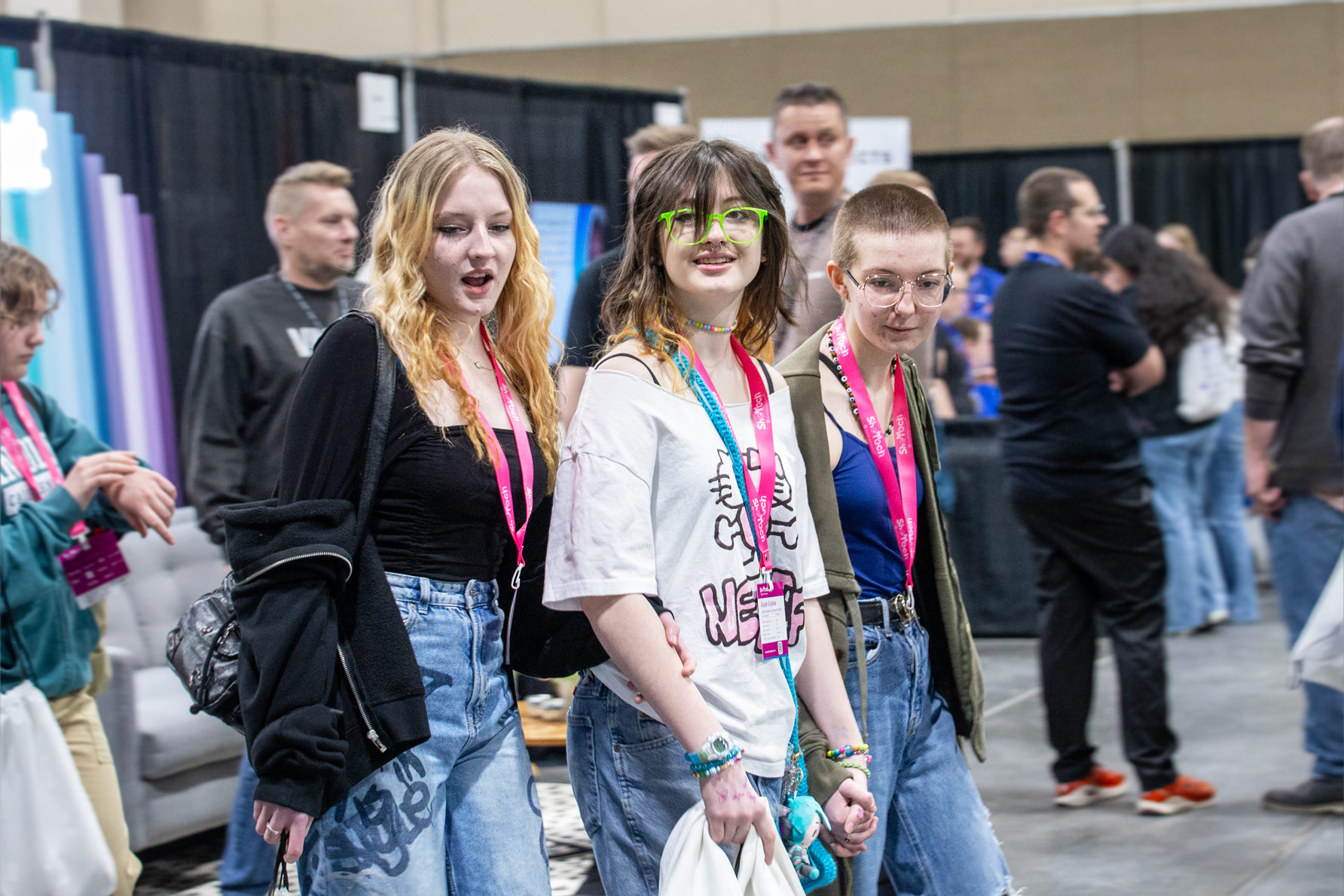Students walking